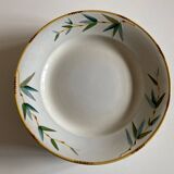 Set of 7 Sarreguemines Bamboo plates 1880 iron earth