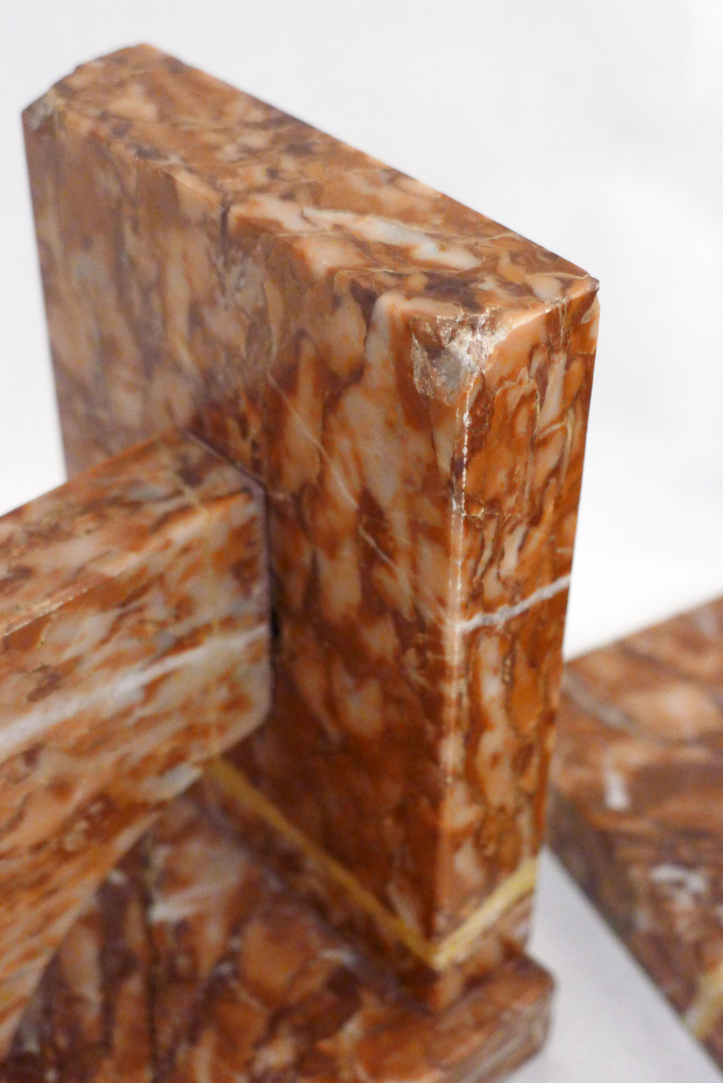 Pair of marble bookends