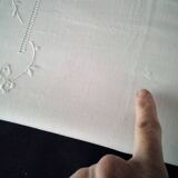 Linen tablecloth with embroidery and openwork 1.55 x 2.75 m