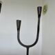 Pair of antique wrought iron candlesticks