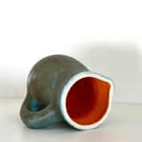 Blue ceramic pitcher Les 2 Potiers (Michelle and Jacques SERRES)