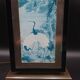 Table lamp the dolphin pagoda 1970 vintage melamine lacquered and brass heron