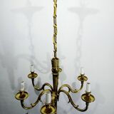 Louis xvi bronze chandelier 6 lights