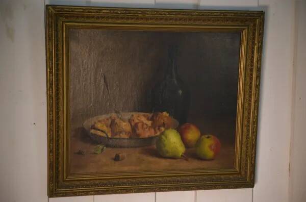 Oil painting on canvas, still life, signed C. Declercq, 1893