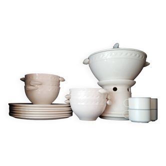 Complete soup tureen set Gien France