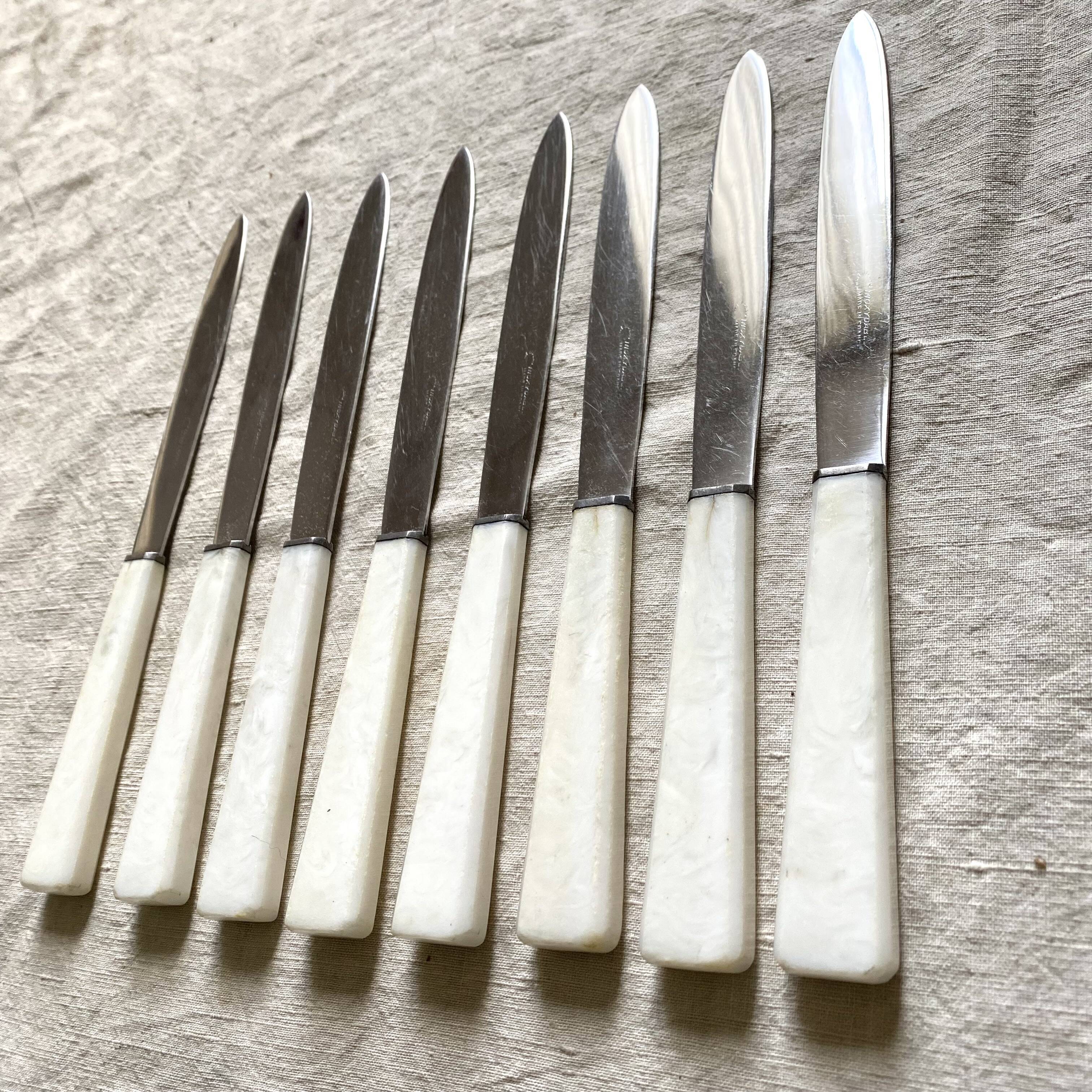 8 antique stainless knives