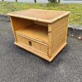 Bedside Dal Vera rattan Vintage bamboo 1980