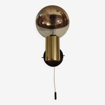 Glass and brass wall light by Motoko Ishii for Staff, Germany, 1970s