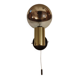 Glass and brass wall light by Motoko Ishii for Staff, Germany, 1970s