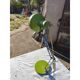 Lampe vintage métal vert et chrome