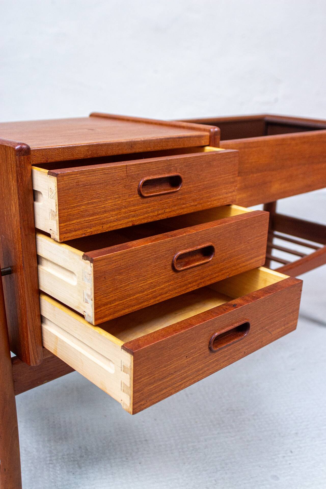 Arne Wahl Iversen plant bench chest of drawers vintage teak Danish 60s