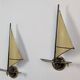 Pair of "sailboat" wall lights