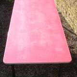 Mullca canteen table with towel holder, red formica, 60s/70s