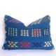 woven velvet cushion, very lively thanks to its bright colours.