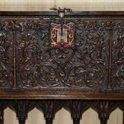 18th-century carved Spanish cabinet with hidden storage.