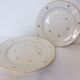 Set of 4 vintage flat plates in Badonviller porcelain