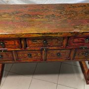 Console chinoise époque XIX siecle ormeau massif laque de chine