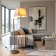 Brushed aluminium designer floor lamp - 90s modernist style