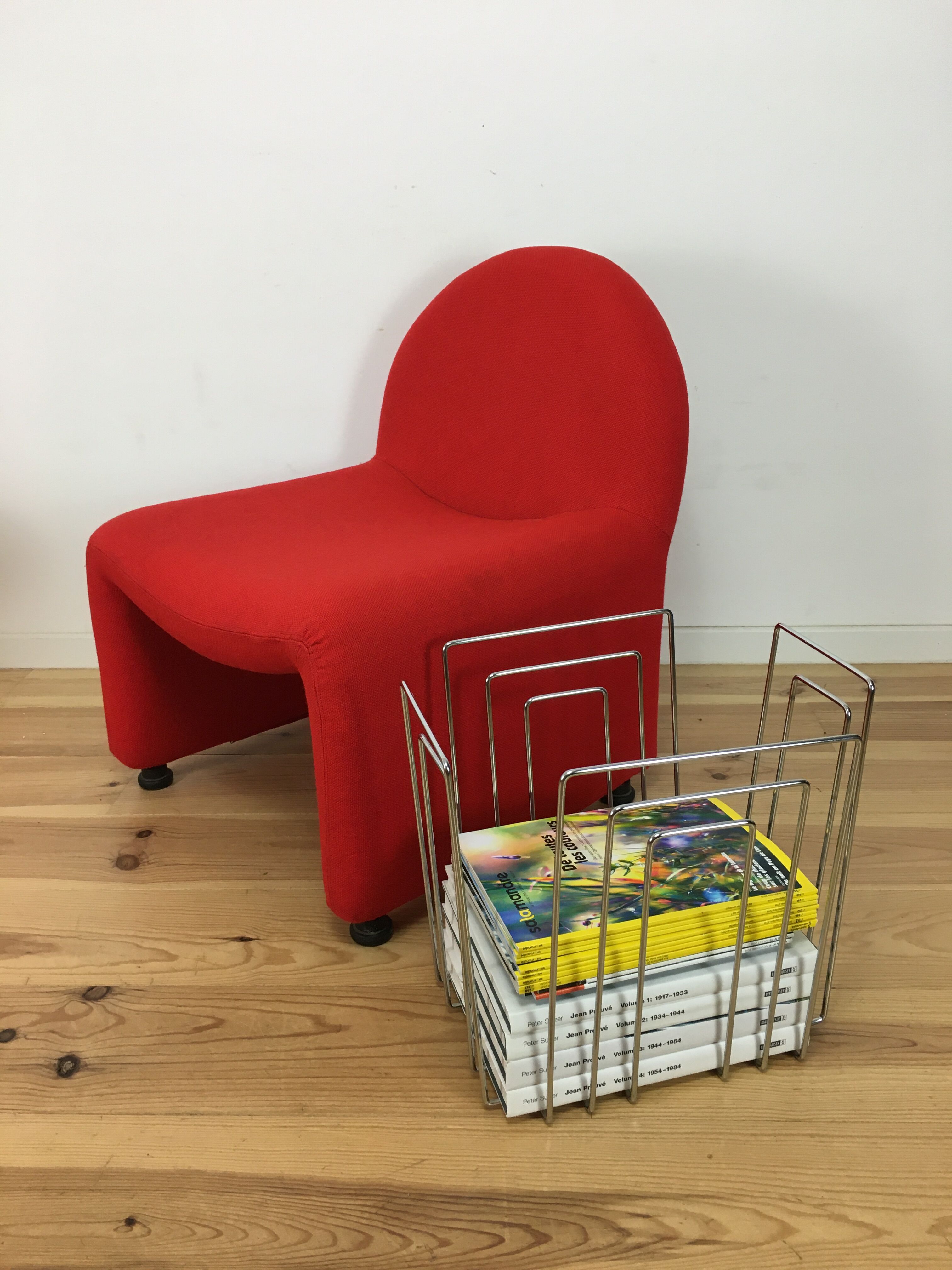Pair of red Atal chairs