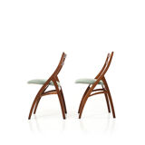 Pair of old Danish Chairs  with new Kvadrat Fabric