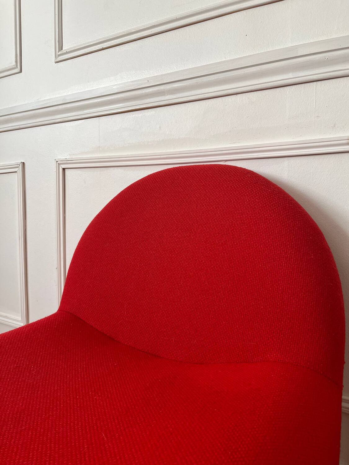 Vintage wool fireside chair