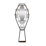 Vintage iron coat rack with mirror