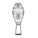 Vintage iron coat rack with mirror