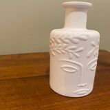 Vase visage en biscuit
