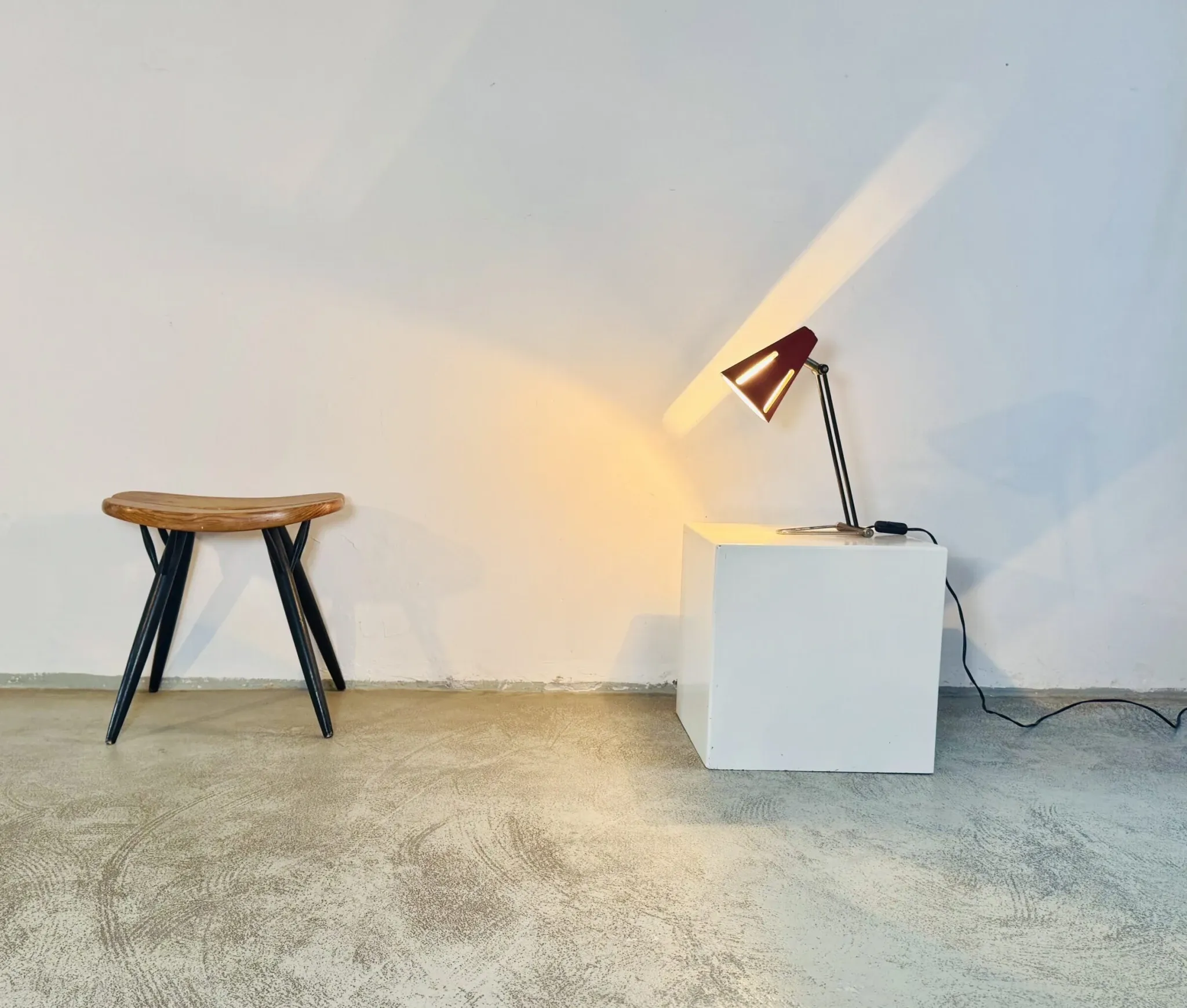 Model 1 'Sun Series' Desk Lamp By H. Busquet For Hala Zeist, The Netherlands, 1950S