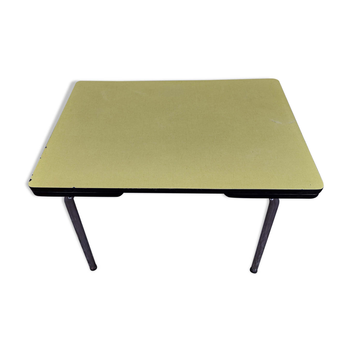 Yellow formica table