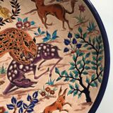 Circular dish in Longwy enamels, numbered