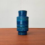 Mid-century Italian Rimini Blu ceramic vase by Aldo Londi for Bitossi.
