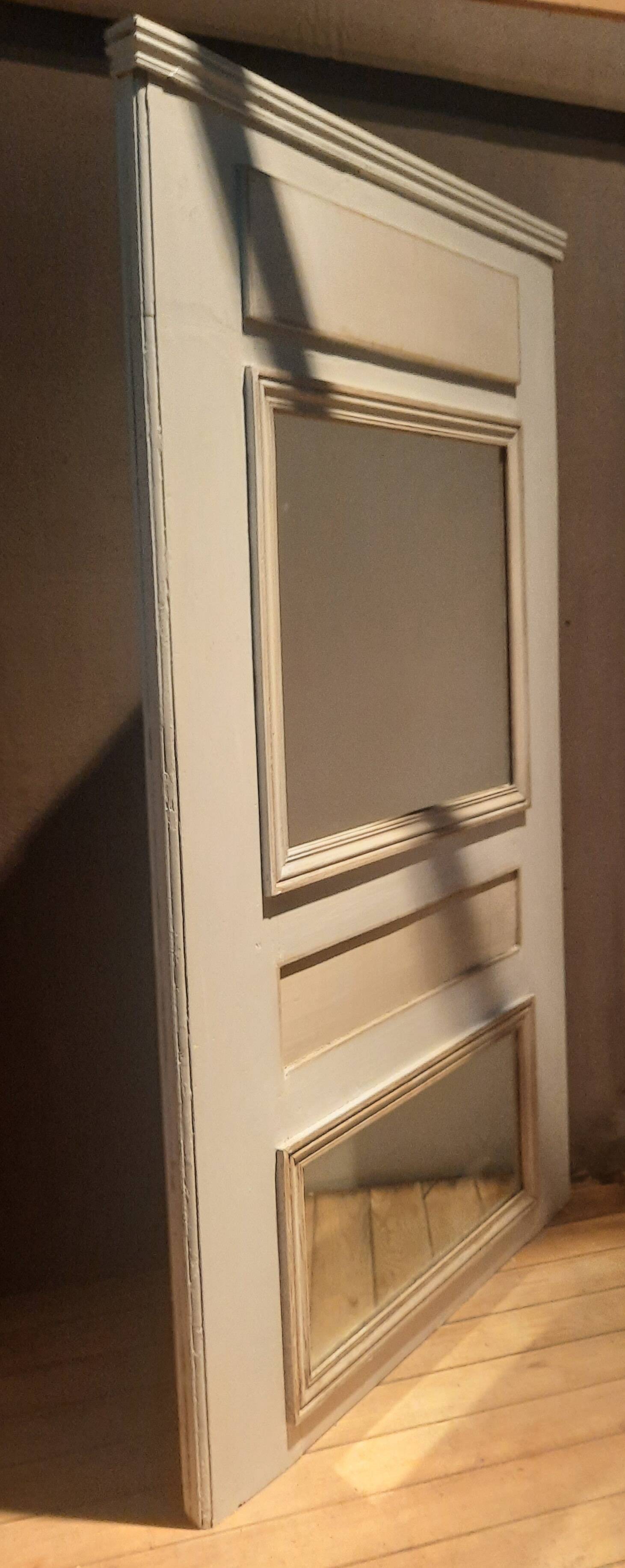 Woodwork trumeau with two mirrors