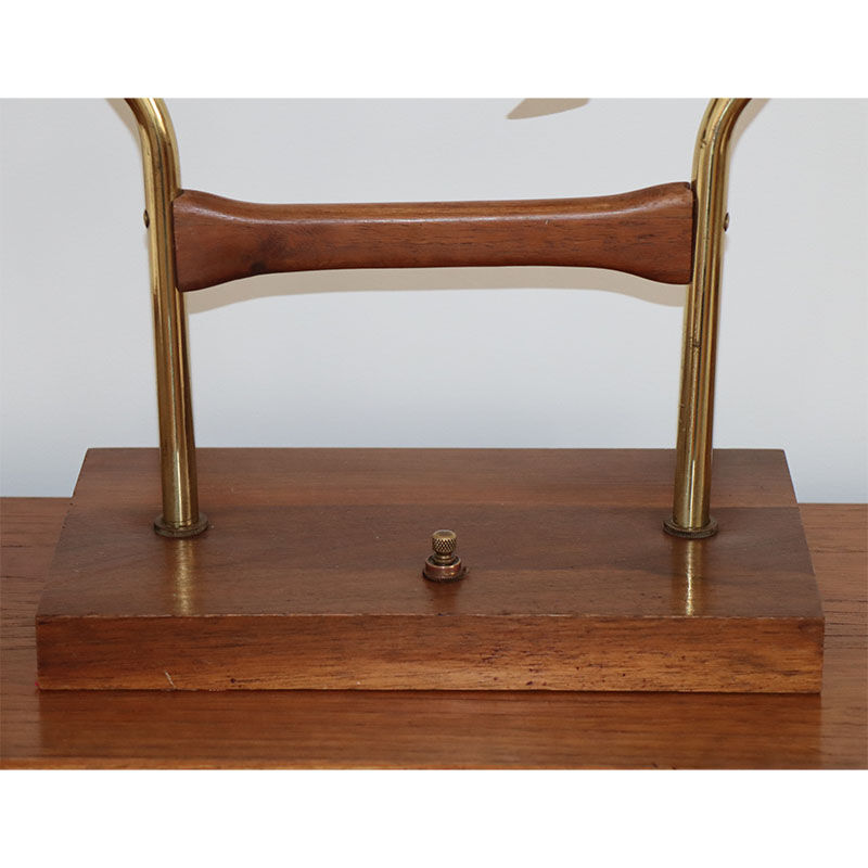 Vintage desk lamp double casserole in metal and brass, 1960