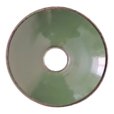 Old lampshade enamelled green indus