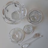 Set of a Harcourt Baccarat mustard and sugar bowl
