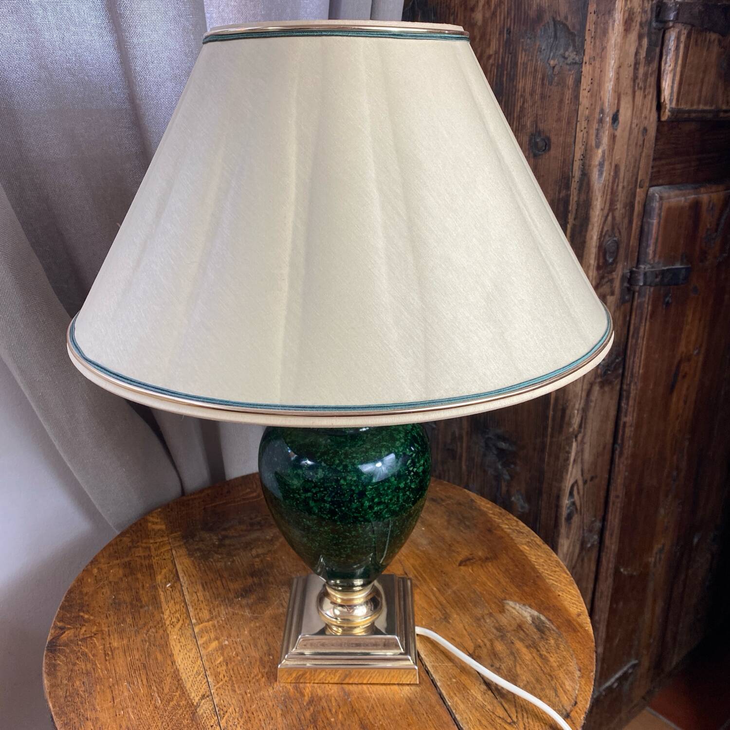 Ceramic and brass lamp Schuytener