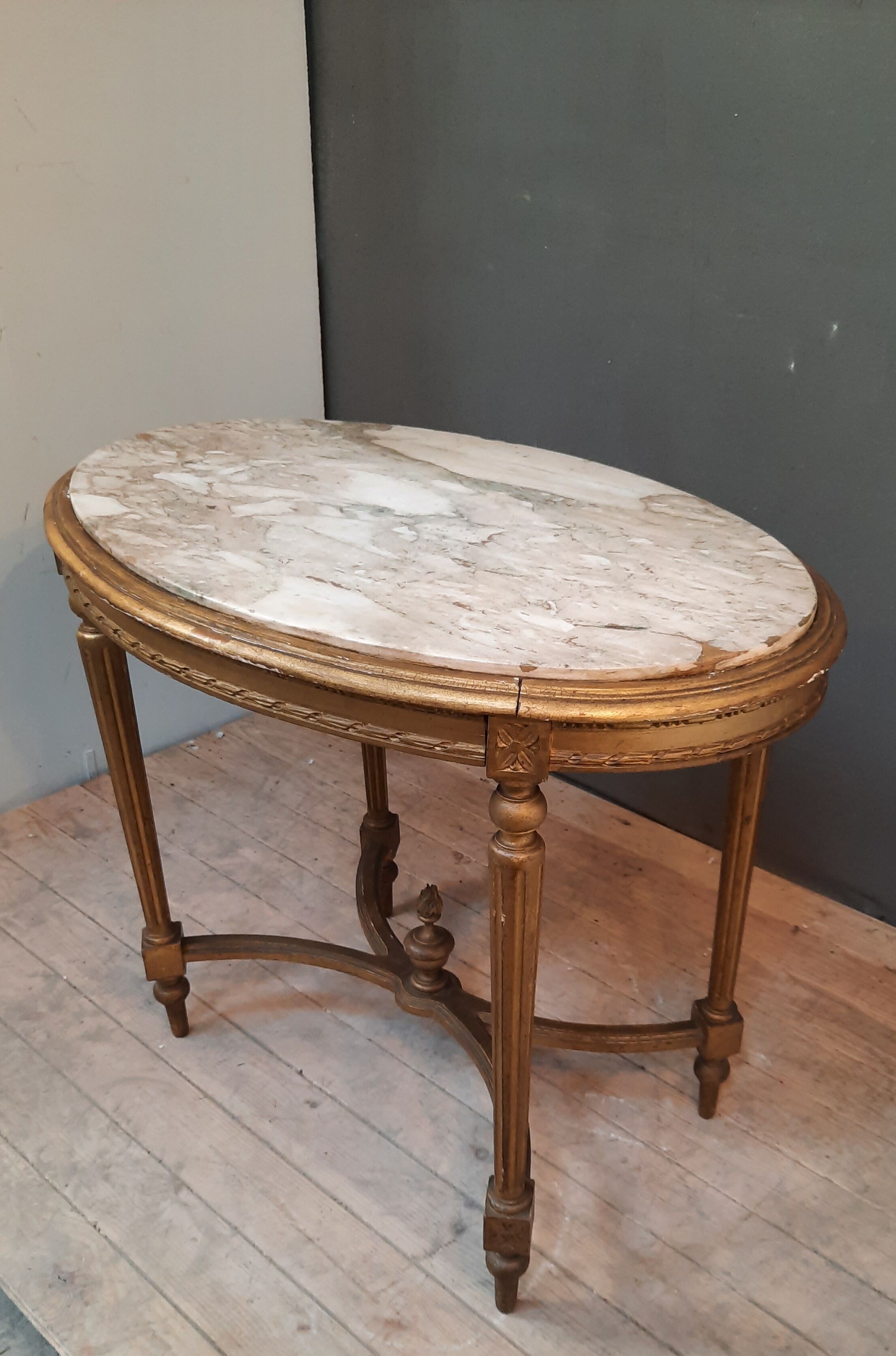 Louis XVI style mid-century tanle