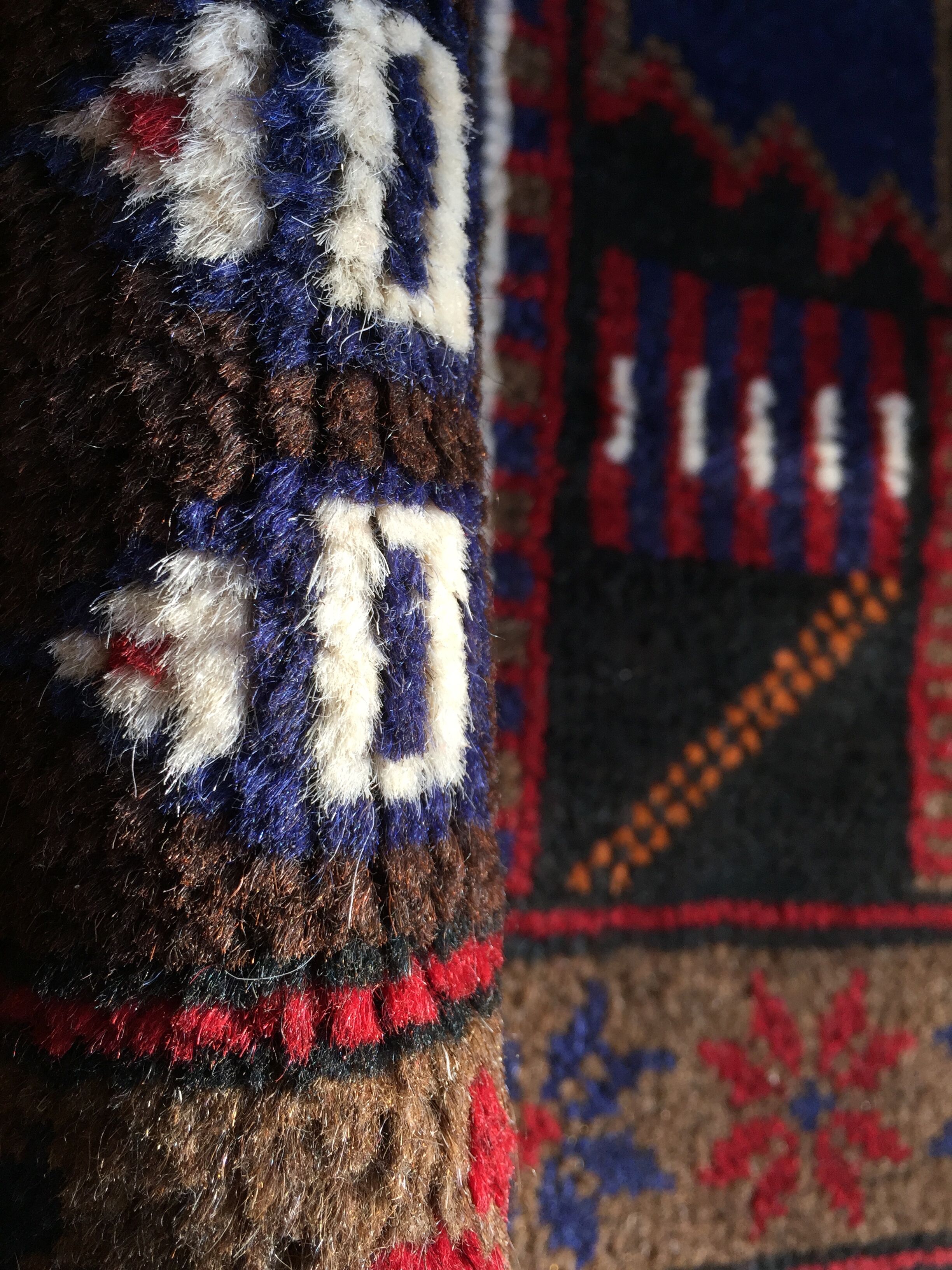 Afghan carpet 80s a city the night 88x155cm