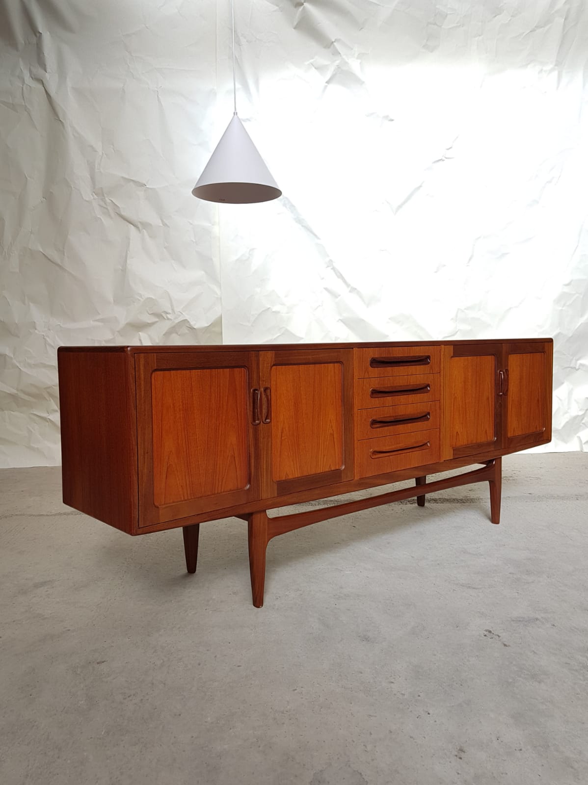 Vtg Mid Century G Plan Fresco Teak 7ft Sideboard Danish Design 60s 70s Retro