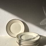 Set of 9 Badonviller dessert plates