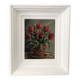 Tableau ancien bouquet de tulipes rouges