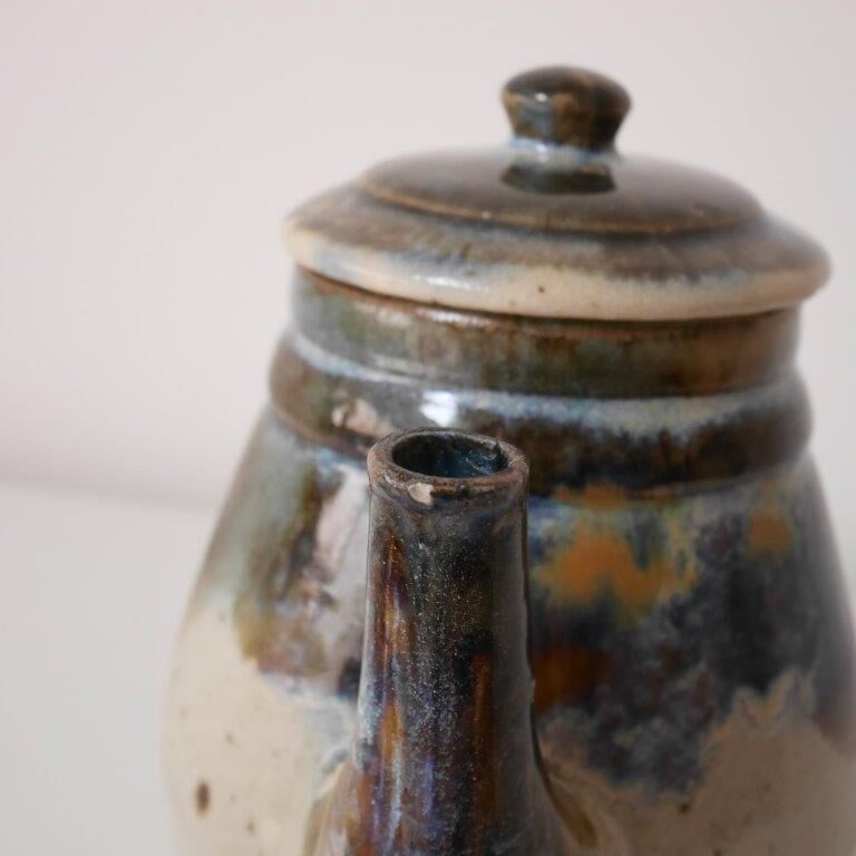 varnished sandstone teapot