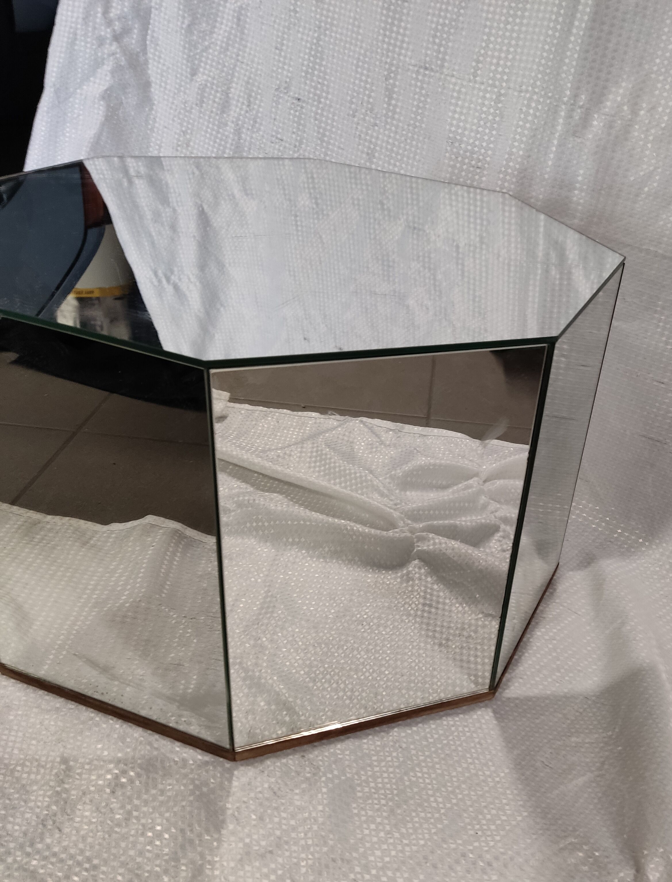 Coffee table mirror effect seventies