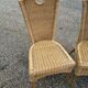 3 rattan and bamboo chairs