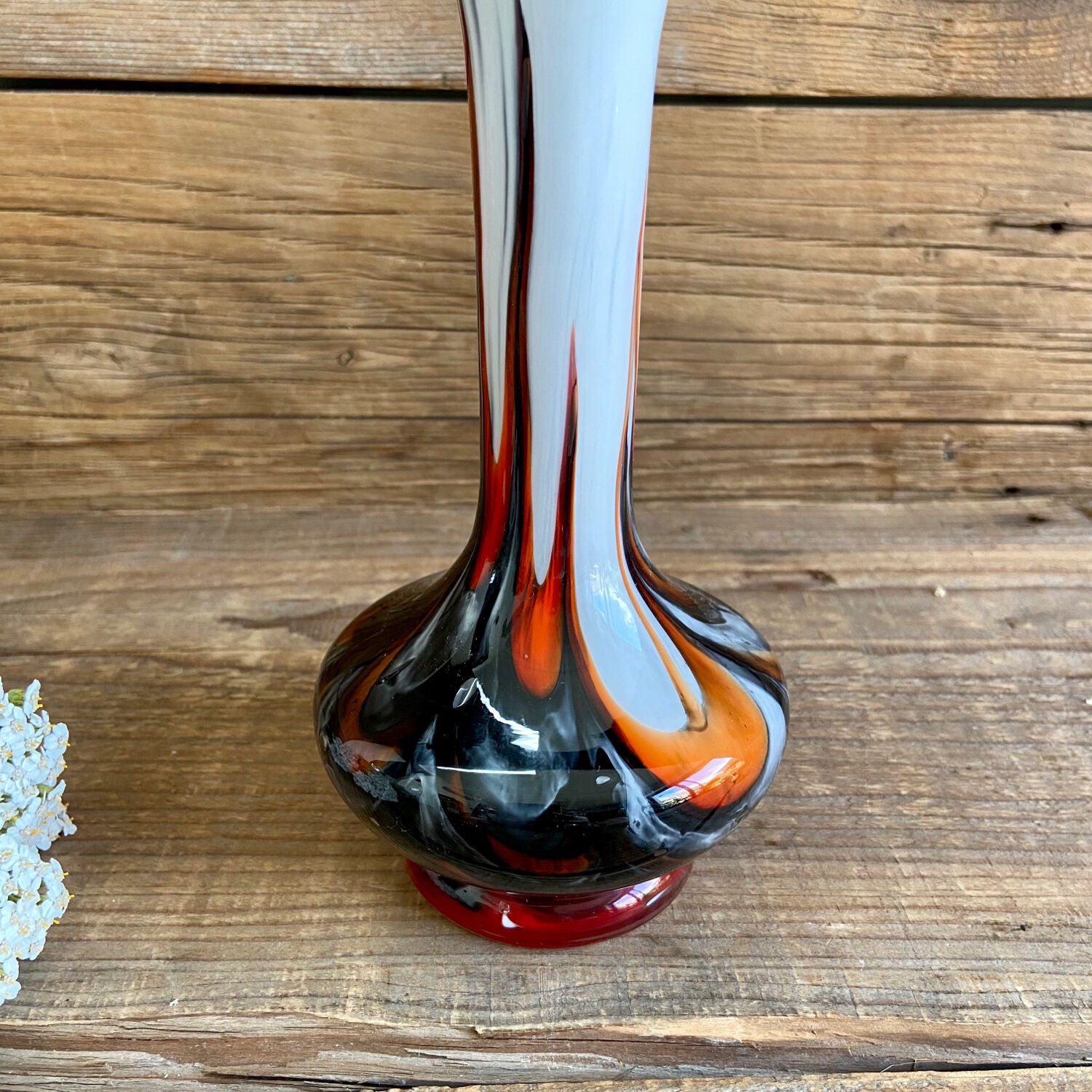 Opaque glass vase