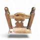 Chaise en bois primitive style brutaliste 19e siècle