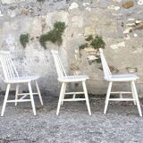 3 IKEA slatted chairs, 1960