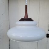 Suspension in opaline and teak