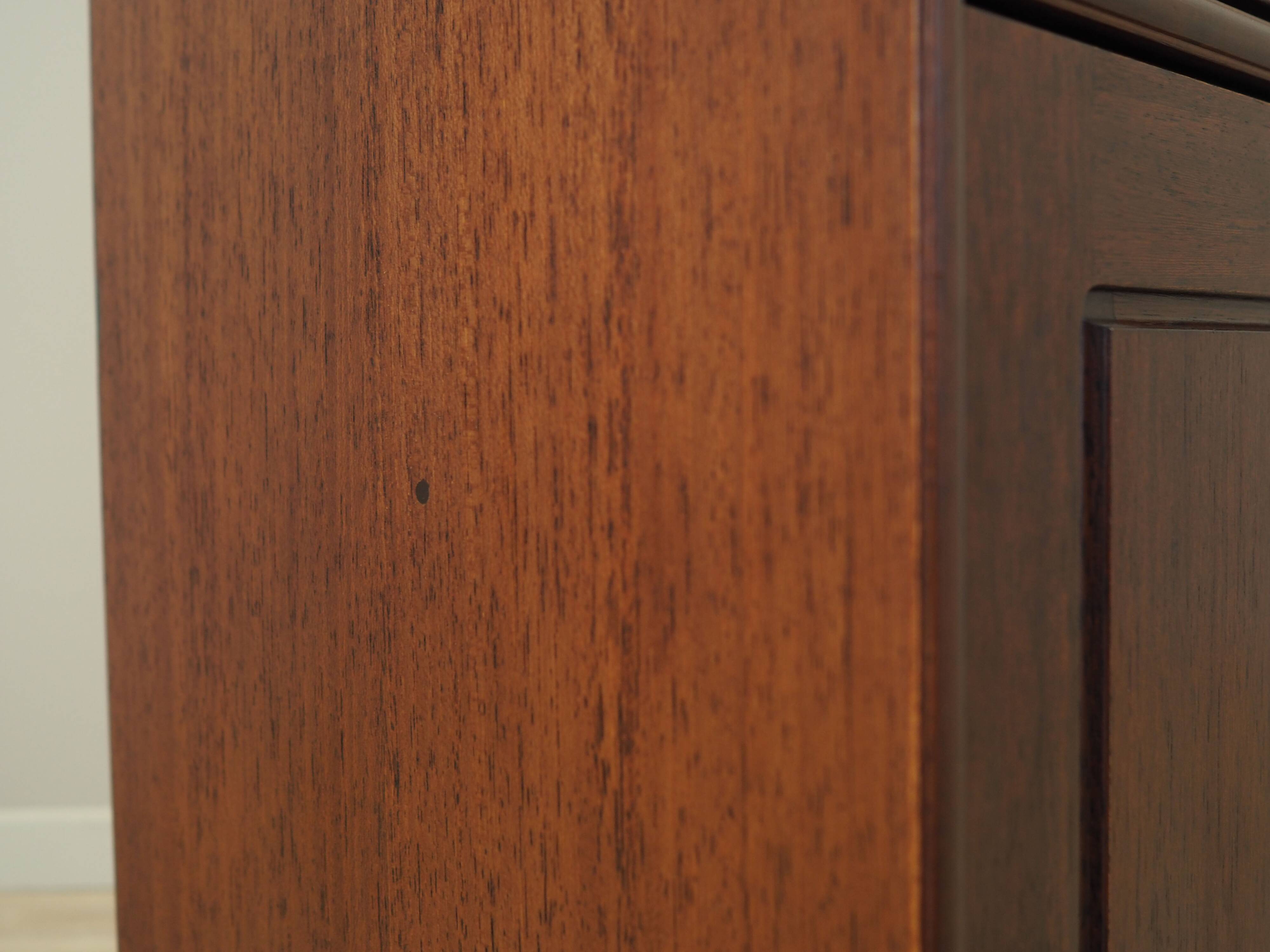 Mahogany showcase, Danish design, 1970s, production: Denmark